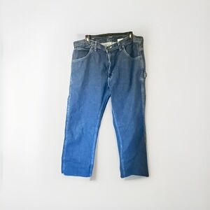 Key Workwear Carpenter Utility Work denim Jeans Pants Men's Size 36 Raw Hem Cut